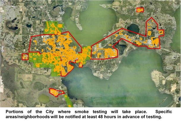 Smoke testing overal area map